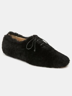LAFAYETTE 148 NEW YORK Shearling Laceup Derbyblack Men's Black